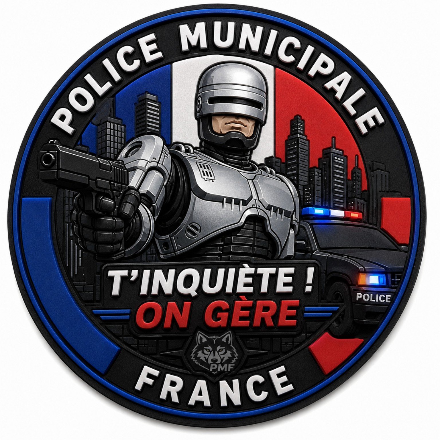Écusson PVC UV Police Municipale – Robocop