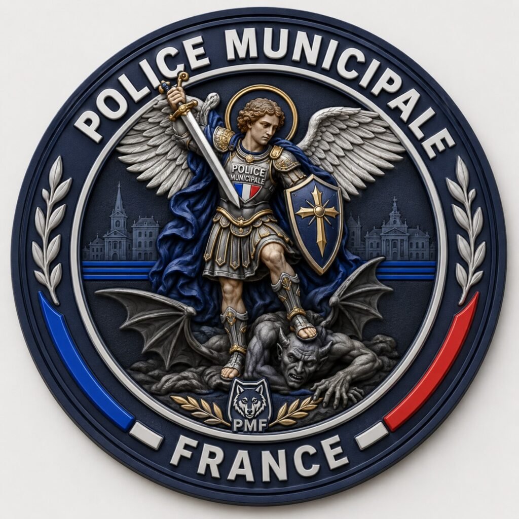 Écusson PVC 3D Police Municipale – Archange protecteur