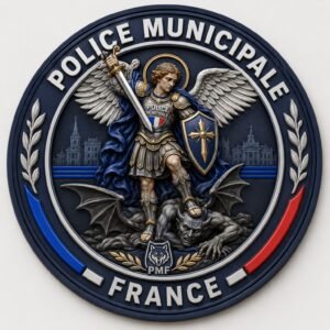 Écusson PVC 3D Police Municipale – Archange protecteur