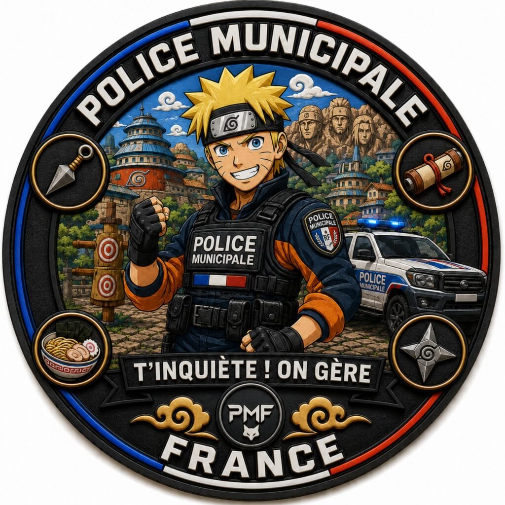 Écusson PVC 3D Police Municipale – Ninja blond