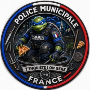 Écusson PVC 3D Police Municipale – Tortue urbaine