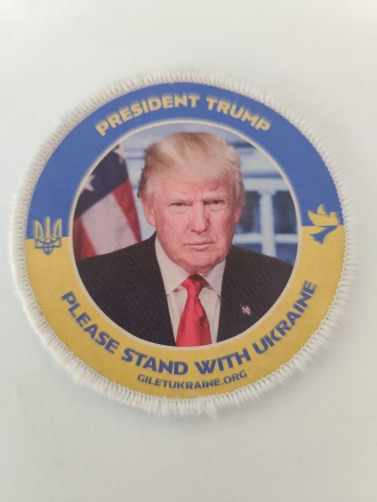 Écusson President Trump – Please Stand With Ukraine