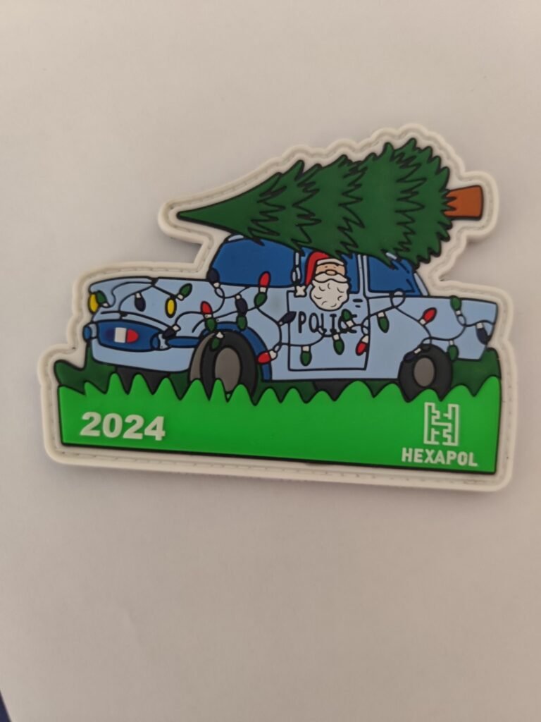 Écusson Noël Police – 2024 – PVC