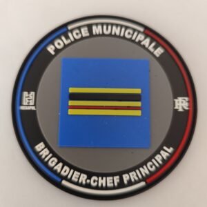 Écusson Police Municipale – Brigadier-Chef Principal – PVC