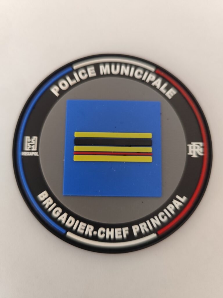 Écusson Police Municipale – Brigadier-Chef Principal – PVC