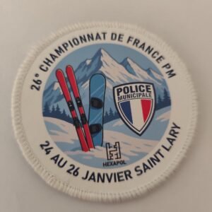 Écusson 26e Championnat de France PM – Saint-Lary – 24 au 26 janvier – PVC