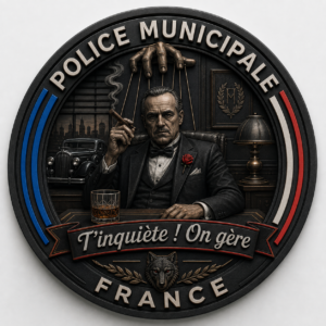 Écusson UV Police Municipale – Parrain noir