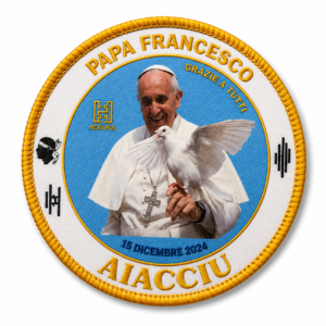 Écusson Papa Francesco – Aiacciu – 15 décembre 2024 – PVC UV