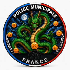 Écusson PVC 3D Police Municipale – Dragon Mystique