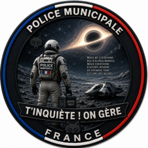 Écusson UV Police Municipale – Mission lunaire