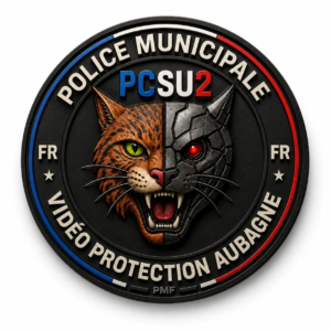 Écusson PVC 3D – PCSU2 Vidéo Protection Aubagne | Police Municipale