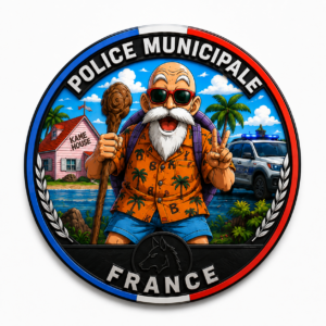 Écusson PVC 3D Police Municipale – Série Tropicale Collector