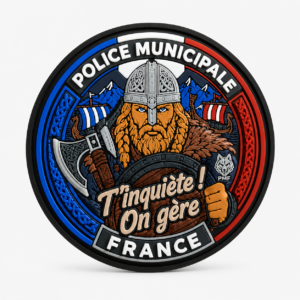 Écusson PVC 3D Police Municipale – Viking Gardien
