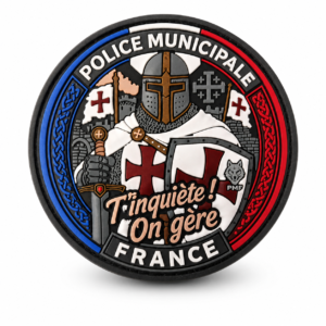Écusson PVC 3D Police Municipale – Chevalier Templier
