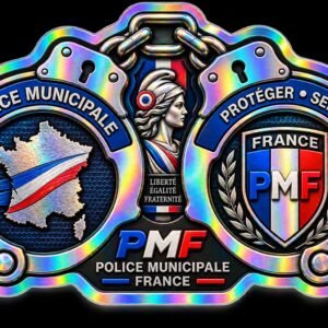 Sticker holographique PMF – Menottes France