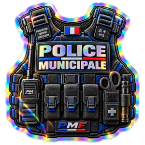 Sticker holographique PMF – Gilet tactique