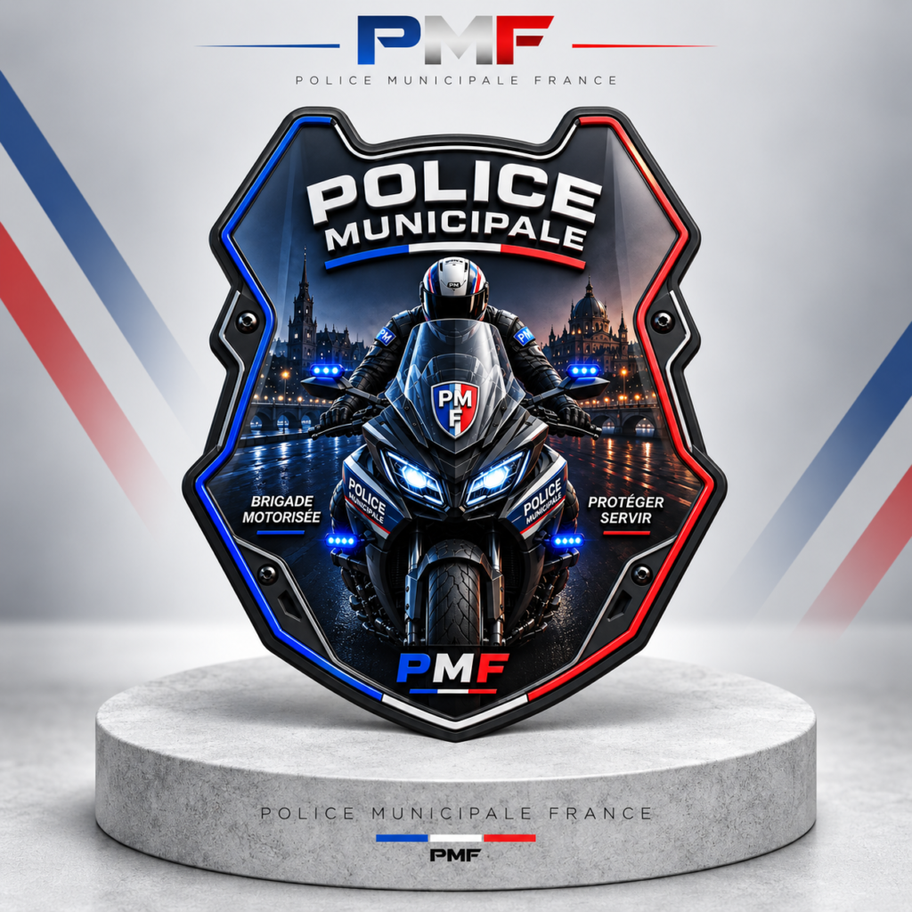 Écusson PVC 3D Police Municipale France – Brigade motorisée
