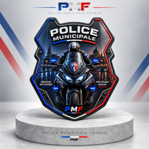 Écusson PVC 3D Police Municipale France – Brigade motorisée