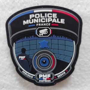 Écusson PVC 3D Police Municipale France – Centre de supervision urbain