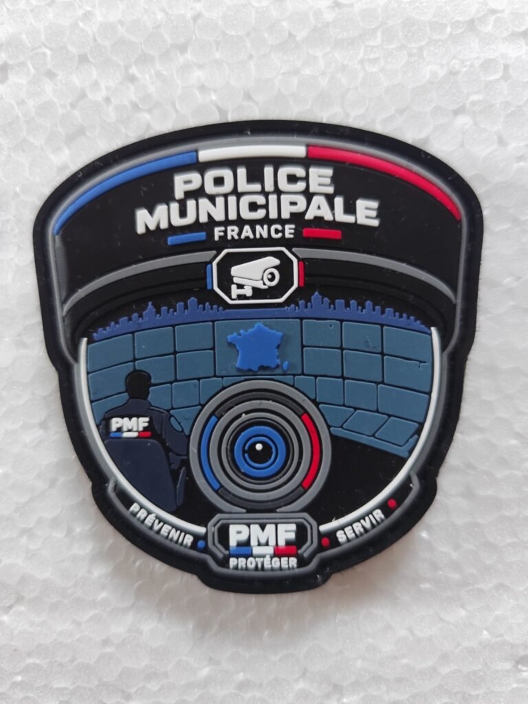 Écusson PVC 3D Police Municipale France – Centre de supervision urbain
