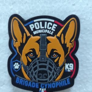 Écusson PVC 3D Police Municipale France – Brigade cynophile K9