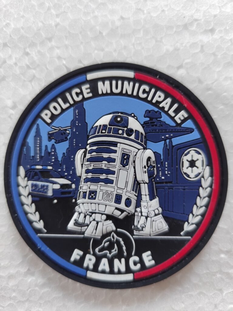 Écusson PVC 3D Police Municipale – Droïde futuriste