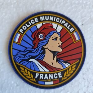 Écusson Police Municipale France Marianne bleu blanc rouge