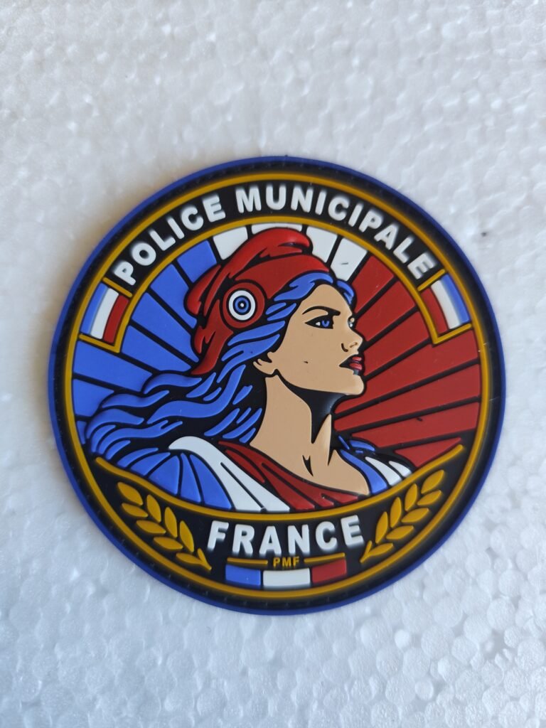 Écusson Police Municipale France Marianne bleu blanc rouge
