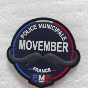 Écusson PVC 3D Police Municipale France – Movember