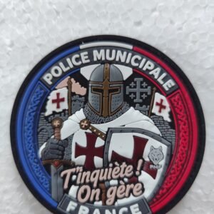 Écusson PVC 3D Police Municipale – Chevalier Templier